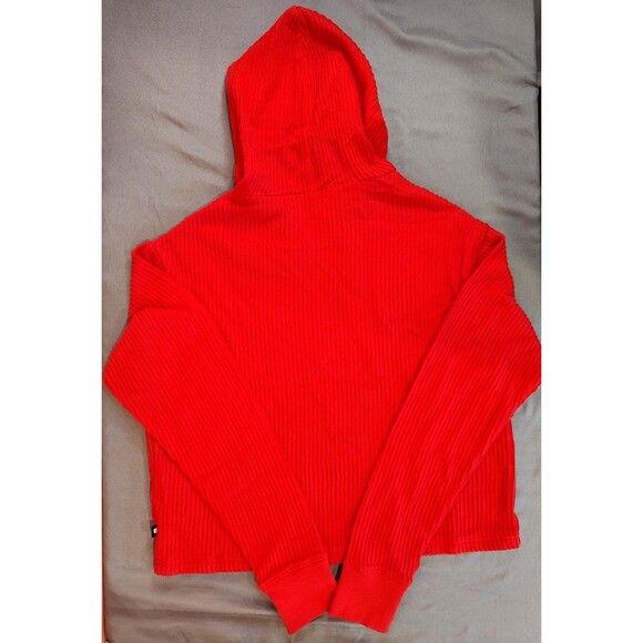 Women's Eleven by Venus Williams In Bloom Long Sleeve Top Hood Candy Red Small - Picture 4 of 7